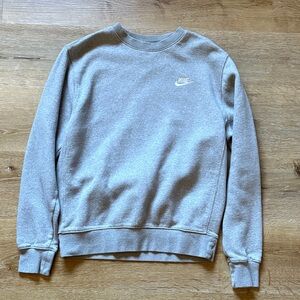 Nike Men's Heather Gray Crewneck Sweater